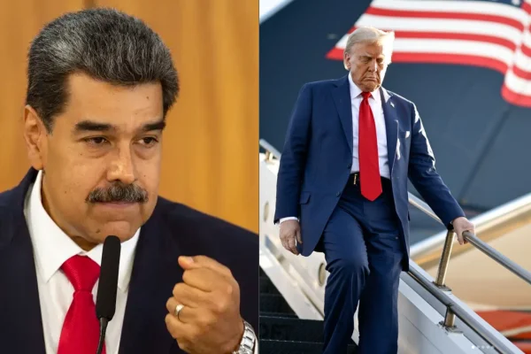 Imagem colorida, Nicolás Maduro e Donald Trump - Metrópoles