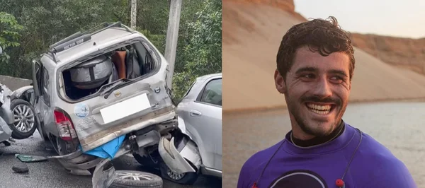 Campeão carioca de surfe escapa ileso de engavetamento no Paraná