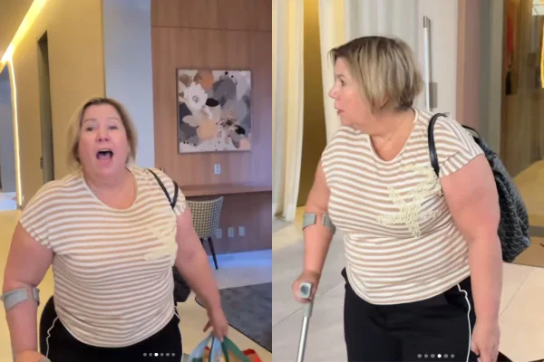 Adriana Ramos foi flagrada fazendo novo ataque homofóbico em prédio de São Paulo dois dias depois de ter sido presa pelo mesmo motivo - Metrópoles