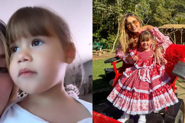 Montagem com print de um vídeo e uma foto de Virgínia Fonseca e a filha, Maria Alice - Metrópoles