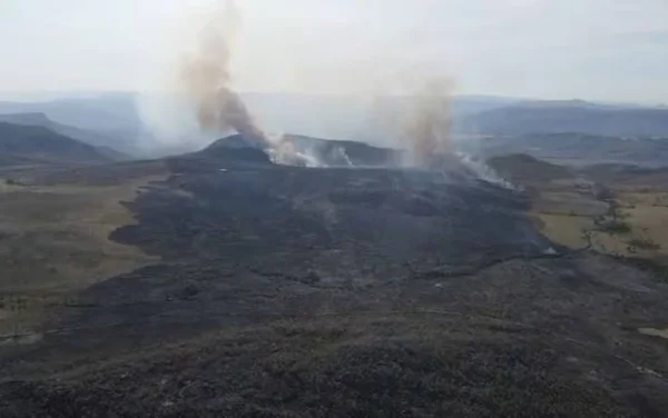 imagem colorida incendio chapada dos veadeiros