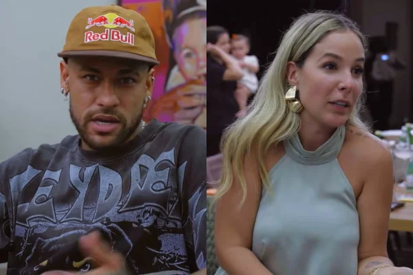Montagem com fotos de Bianca Coimbra e Neymar - Metrópoles