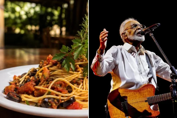 Macarrão à puttanesca inspirado em filme, show de Gilberto Gil, festival de vinhos e muito mais