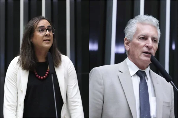 Foto colorida dos deputados federais Duda Salabert e Rogério Correia - Metrópoles