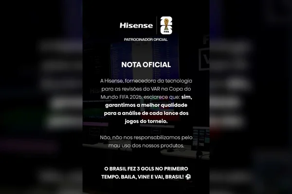 Patrocinadora ironiza VAR após gol anulado de Vini Jr. contra Escócia - destaque galeria