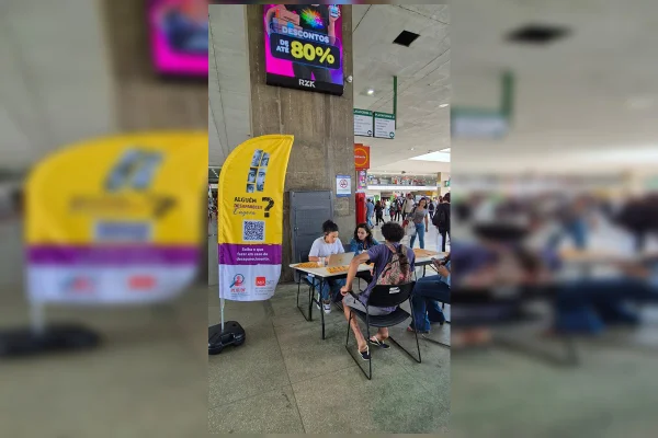 Estande do Ministério Público do Distrito Federal (MPDFT) na rodoviária