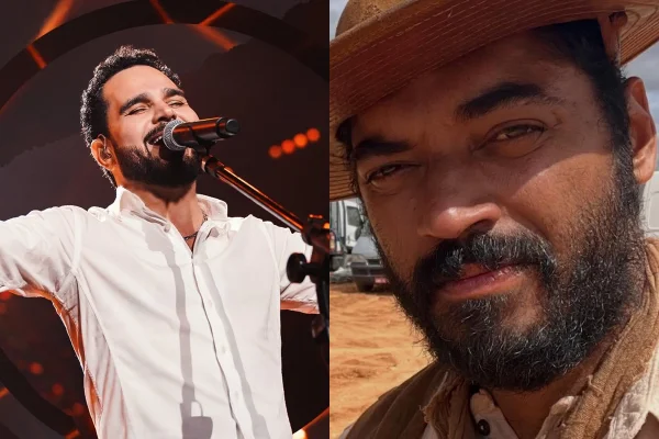 Montagem cantor Luciano e Thomas Aquino