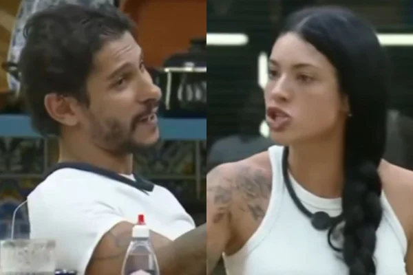 Montagem colorida de Shia e Rayane Figliuzzi em A Fazenda 17 - Metrópoles