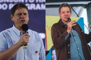 Segundo o Vox Brasil, Tarcísio aparece à frente de Haddad no primeiro e no segundo turno, com margem de erro de 2,55 pontos percentuais