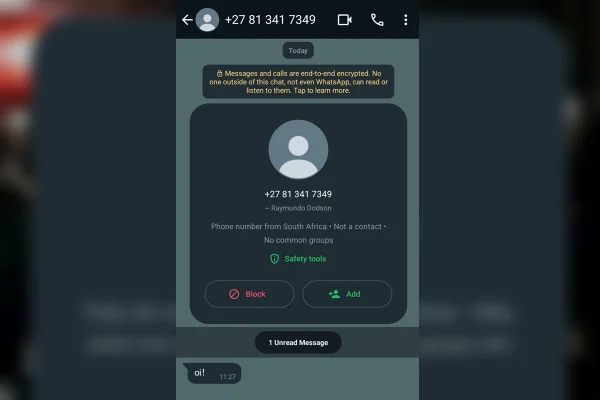 Mensagens enviadas de números estrangeiros - Metrópoles