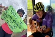 Cantor Daniel faz a festa com fãs durante peregrinação a Aparecida (SP) de bicicleta
