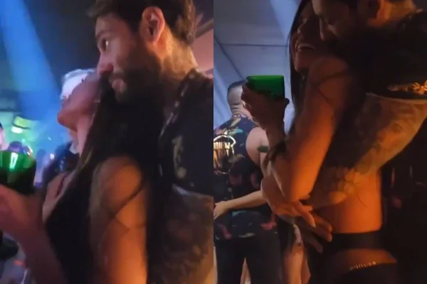 Vídeo mostra Lucas Lucco em clima de romance com médica em Carnaval