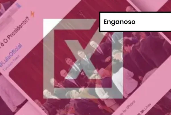 Imagem colorida de postagem enganosa sobre posse de Alexandre de Moraes