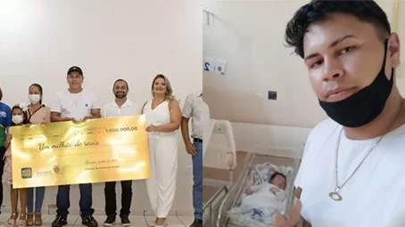 Jovem ganha R$ 1 milhão em sorteio no mesmo dia em que o filho nasceu