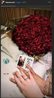 Fernanda, em seus Stories, publicou um momento romântico entre os dois Fernanda, em seus Stories, publicou um momento romântico entre os dois