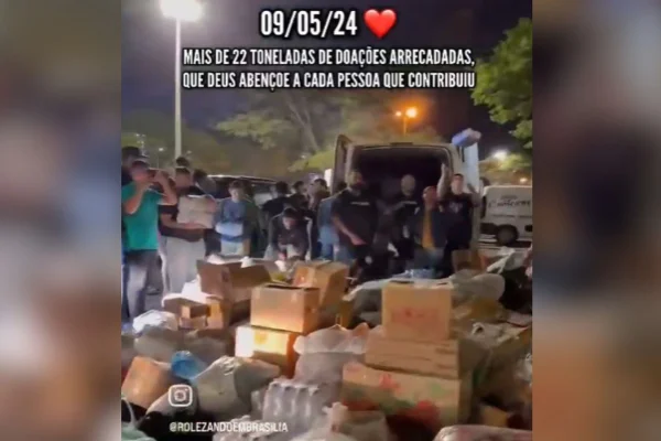 Grupos de drifting do DF fazem ação e arrecadam 22 toneladas para RS