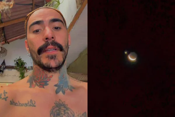 Influencer que viu suposto ovni filma encontro raro entre Lua e Vênus