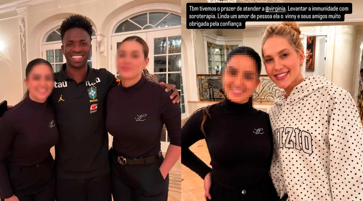 Vini Jr e Virginia Fonseca foram atendidos pela mesma clínica Vini Jr e Virginia Fonseca foram atendidos pela mesma clínica