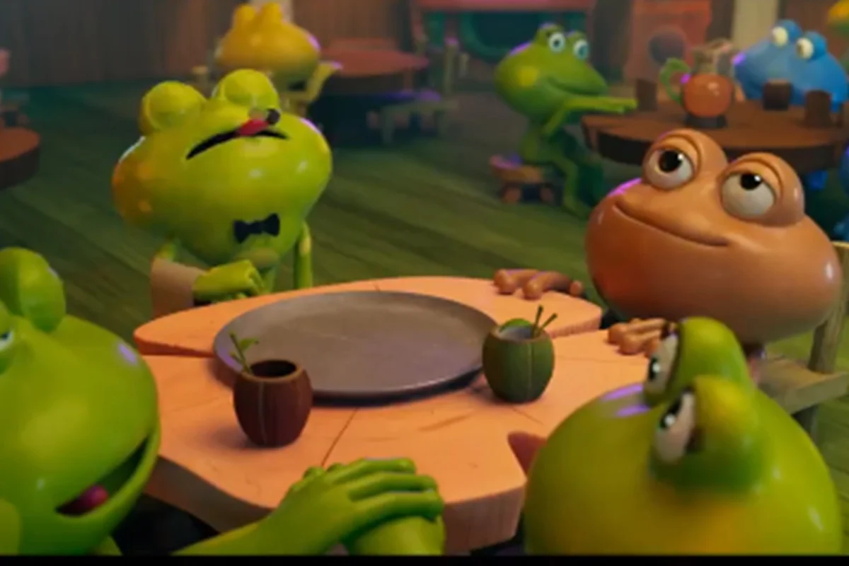 Os sapos, que não lavam o pé, em Galinha Pintadinha: o Filme Os sapos, que não lavam o pé, em Galinha Pintadinha: o Filme