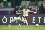 Disputa de bola em Palmeiras x Fluminense pela Libertadores