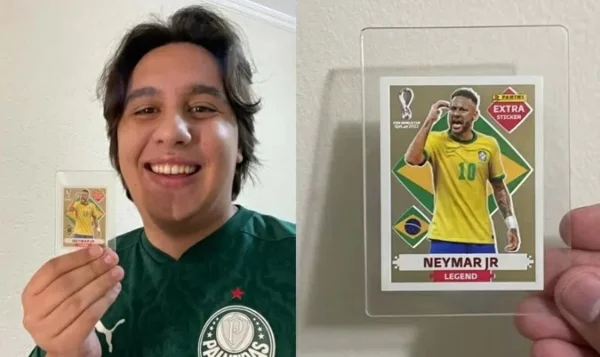 Jovem recusa cachorro, ingresso e dinheiro por sticker raro de Neymar