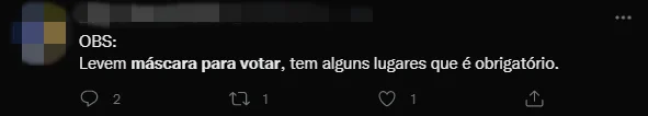 É falso que eleitor precisa estar de máscara facial para votar - imagem 3 É falso que eleitor precisa estar de máscara facial para votar - imagem 3