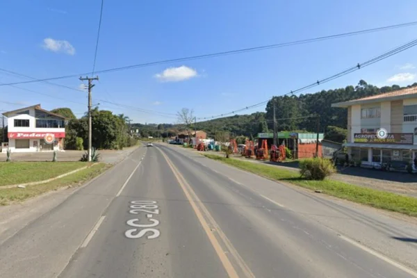 Imagem colorida de bairro da Piedade, em Canoinhas (SC) - Metrópoles
