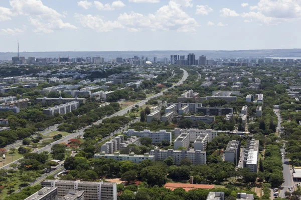 Vista aérea da asa sul