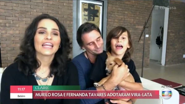 Murilo Rosa, Fernando Tavares e o filho do casal