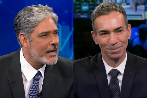 Veja o momento em que Bonner se despede do JN e passa bastão a Tralli