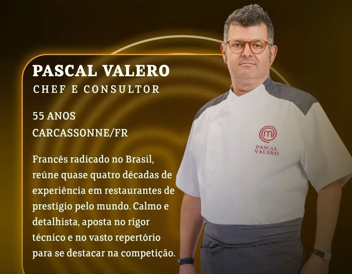 O chef e consultor Pascal Valero está no elenco da nova temporada do MasterChef Profissionais O chef e consultor Pascal Valero está no elenco da nova temporada do MasterChef Profissionais