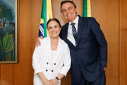 Regina Duarte e Jair Bolsonaro