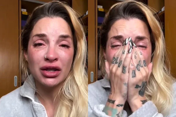 A ex-participante do BBB 9 Clara Aguilar apareceu aos prantos em um vídeo no Instagram onde acusou o ex-marido de agressão e ameaça - Metrópoles