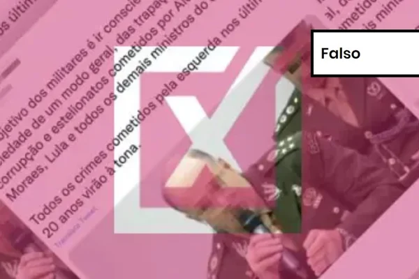 Imagem colorida de postagem falsa