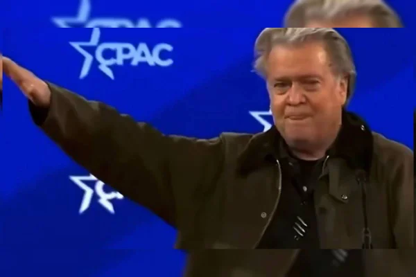 Imagem colorida de Steve Bannon