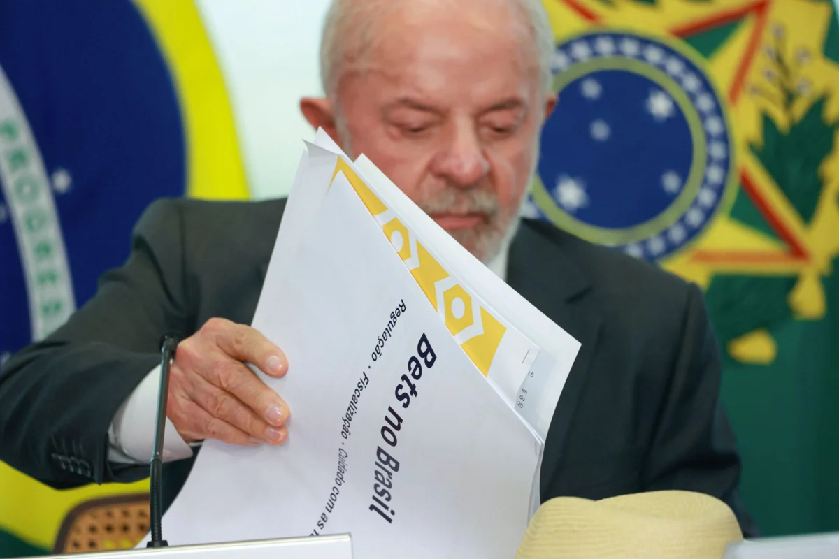 Presidente Lula durante audiência sobre Bets no Palácio do Planalto Presidente Lula durante audiência sobre Bets no Palácio do Planalto