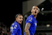 João Pedro comemora gol pelo Chelsea João Pedro comemora gol pelo Chelsea