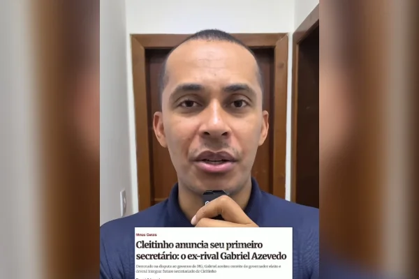 Ben Mendes acusa Cleitinho de trair bolsonaristas: “Facada nas costas”