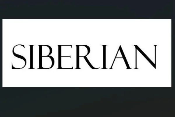 Imagem em branco e preto da marca da loja de roupas Siberian