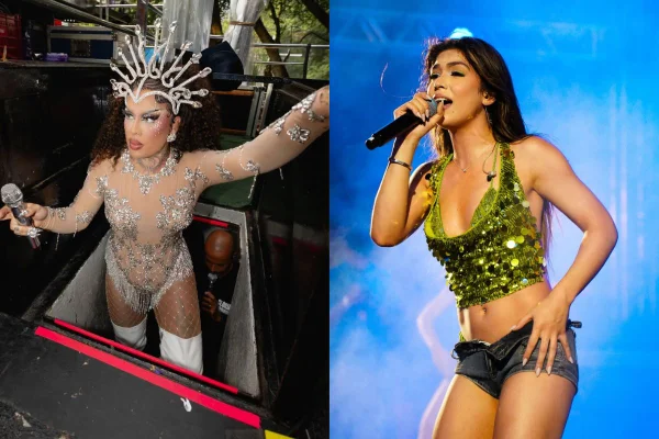 Montagem com fotos de Glooria Groove e Melody
