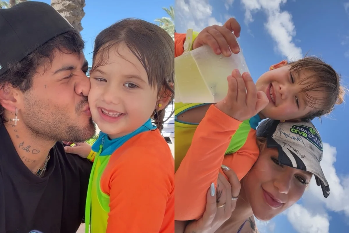 Zé Felipe e Virginia vão juntos para a praia com os filhos após término da influenciadora Zé Felipe e Virginia vão juntos para a praia com os filhos após término da influenciadora