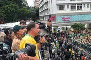 Flávio Bolsonaro (PL), candidato à Presidência, em comício na Paulista, no 7 de Setembro