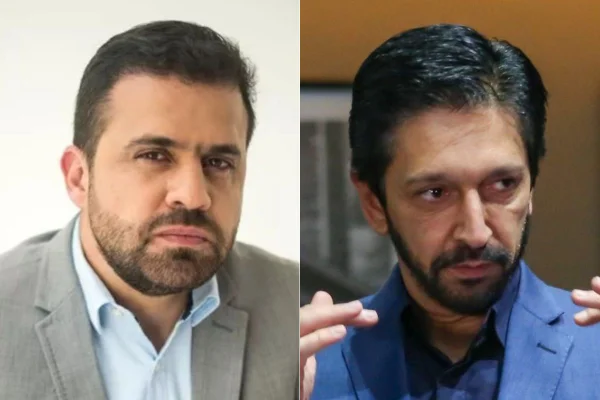 O coach Pablo Marçal e o prefeito de São Paulo, Ricardo Nunes