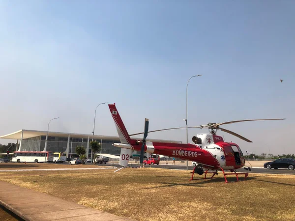 Helicóptero dos Bombeiros no Palácio do Planalto