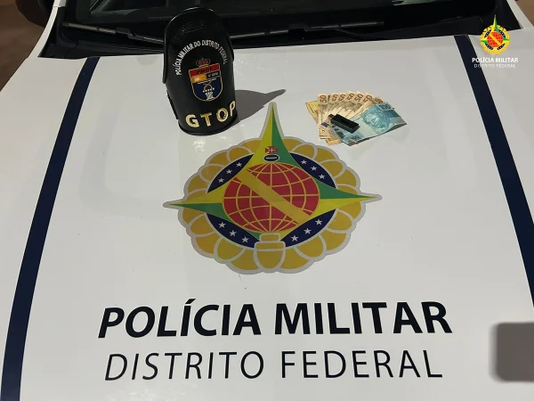 Imagem colorida de apreensão da PMDF