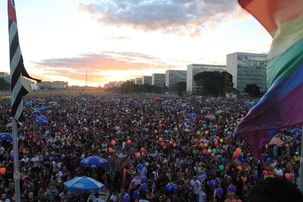 Foto colorida da Parada LGBT