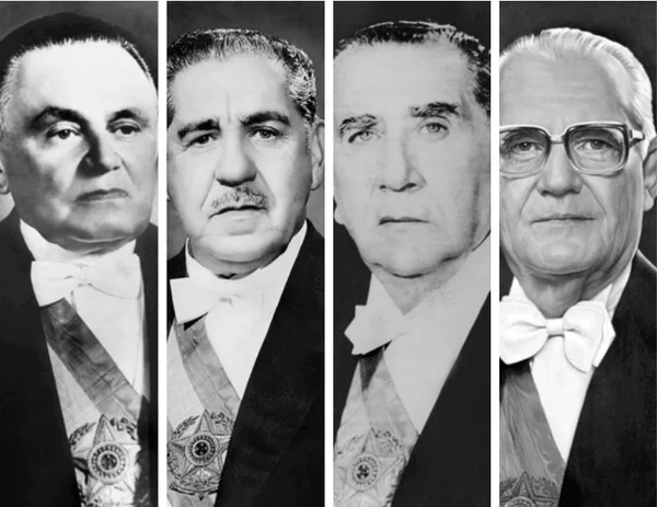Quatro presidentes da ditadura militar