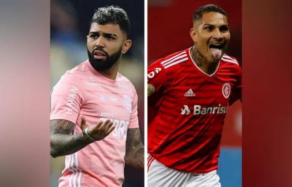 Gabigol e Paolo Guerrero