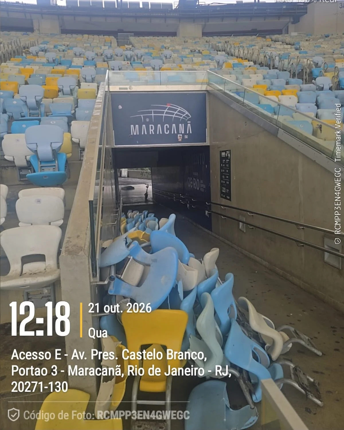 Maracanã teve quase 500 cadeiras quebradas e prejuízo de mais de R$ 300 mil - imagem 1 Maracanã teve quase 500 cadeiras quebradas e prejuízo de mais de R$ 300 mil - imagem 1