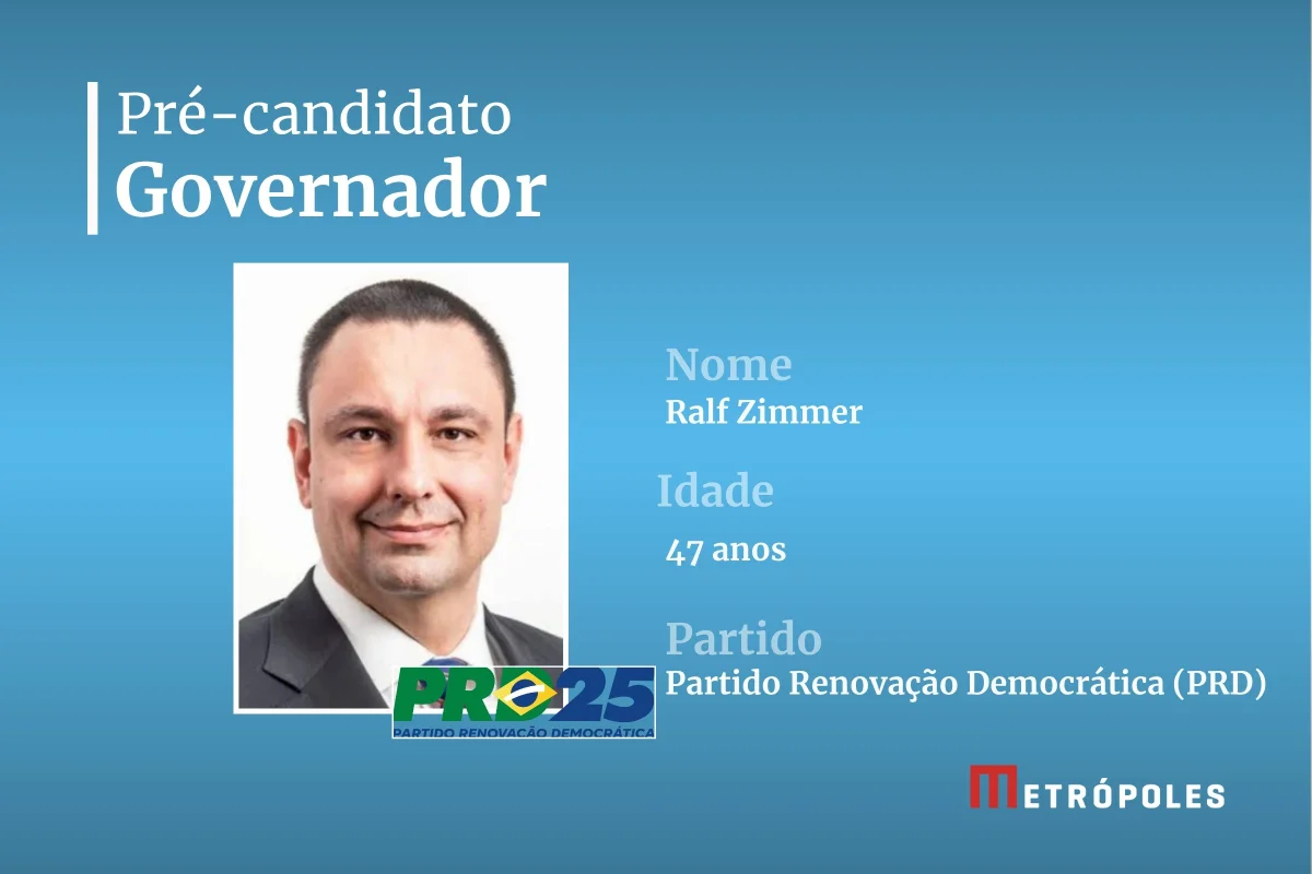 Ralf Zimmer é pré-candidato ao Governo de Santa Catarina pelo PRD Ralf Zimmer é pré-candidato ao Governo de Santa Catarina pelo PRD
